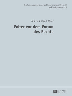 cover image of Folter vor dem Forum des Rechts